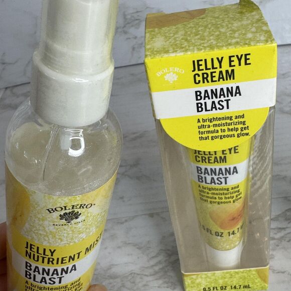 Bolero Beverly Hills Banana Blast Jelly Mist Eye Cream Clay Mask Skincare Set - Picture 6 of 9